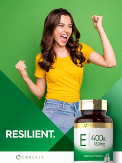 Foto 6 | Suplemento de Vitamina E de Carlyle 400 UI Cápsulas de Gelatina Blanda 300 Unidades