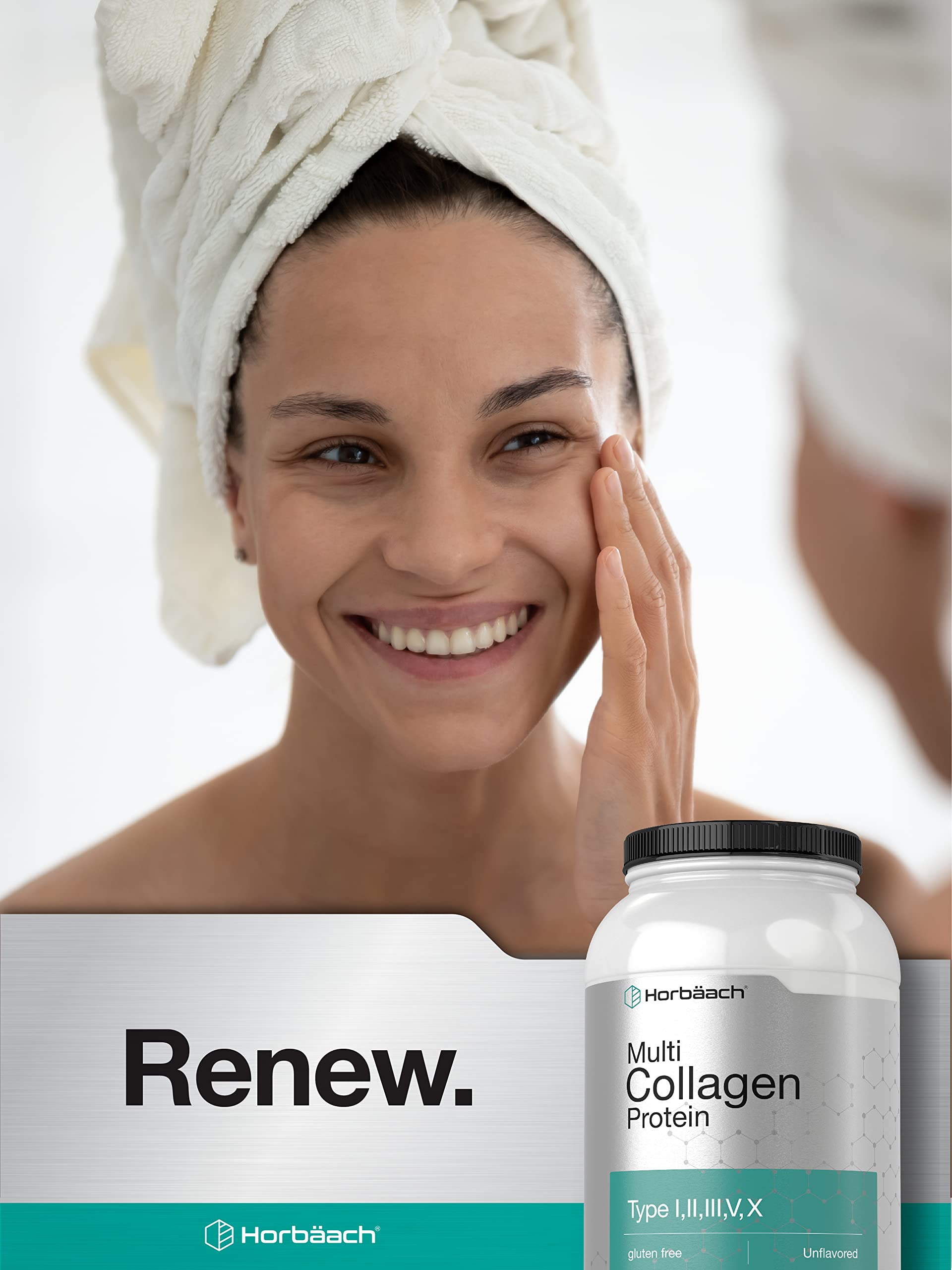 Foto 7 pulgar | Proteína de Colágeno en Polvo Horbäach Multi 946 ml Tipo I - II - III - V - X - Venta Internacional