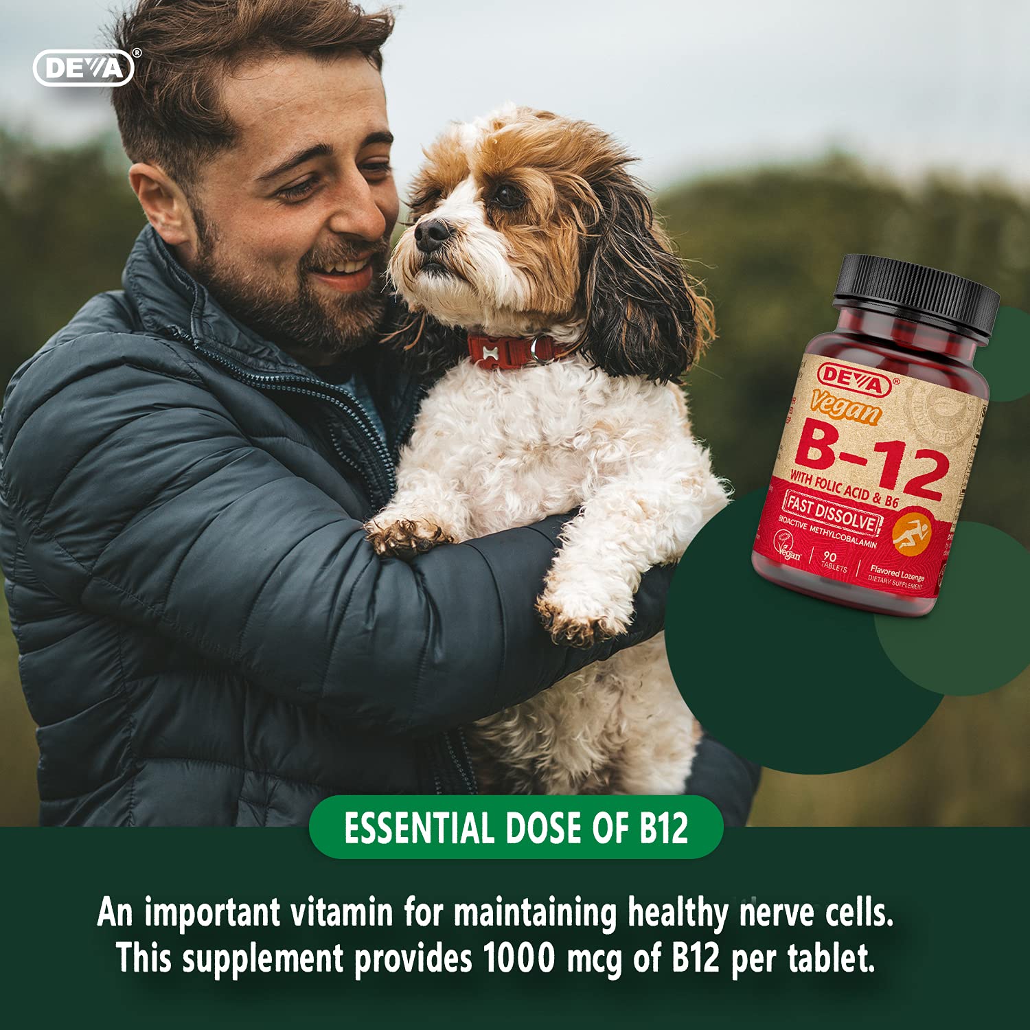 Foto 7 pulgar | Suplemento Deva Vitamina B12 Vegana con Ácido Fólico 90 Tabletas - Venta Internacional