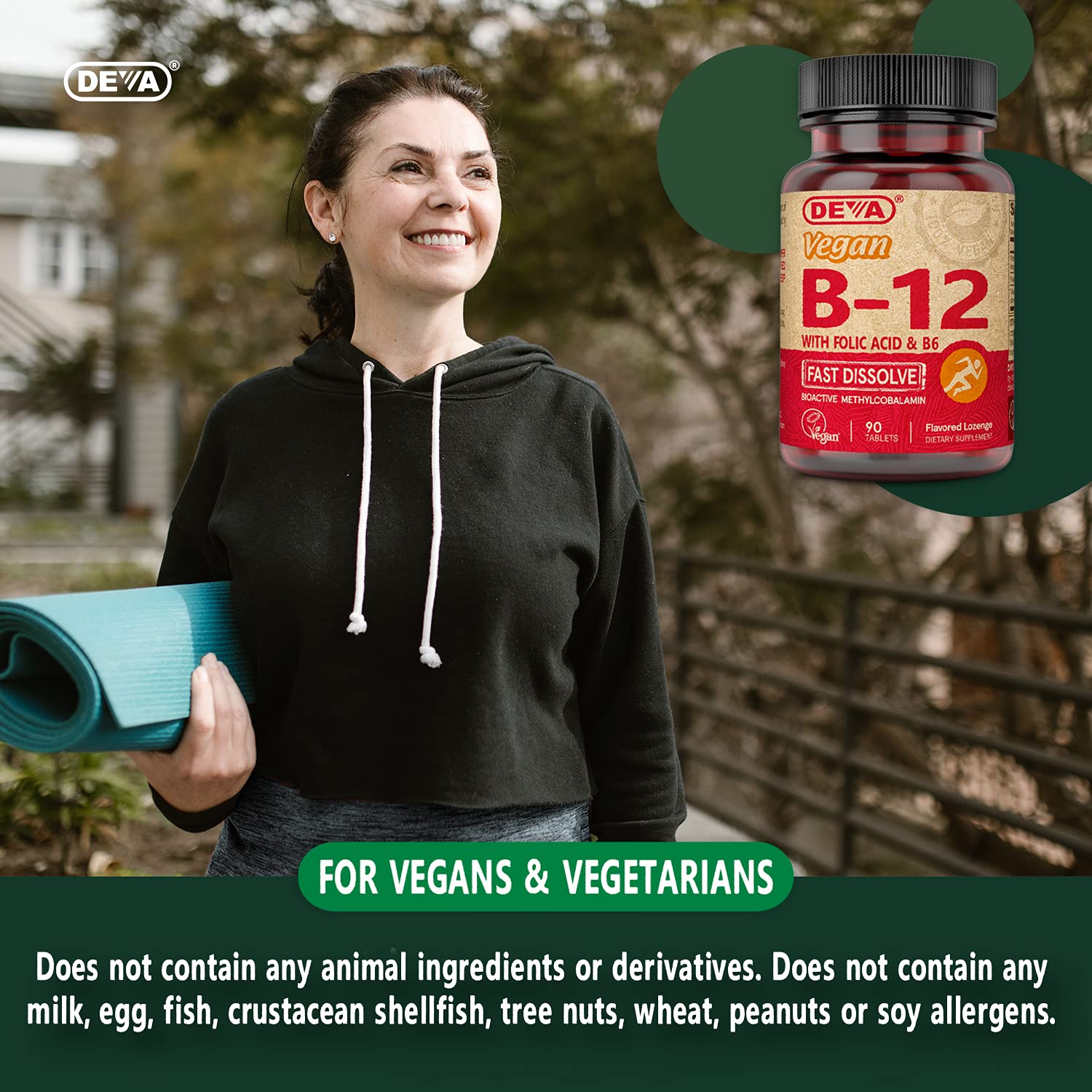 Foto 8 pulgar | Suplemento Deva Vitamina B12 Vegana con Ácido Fólico 90 Tabletas - Venta Internacional