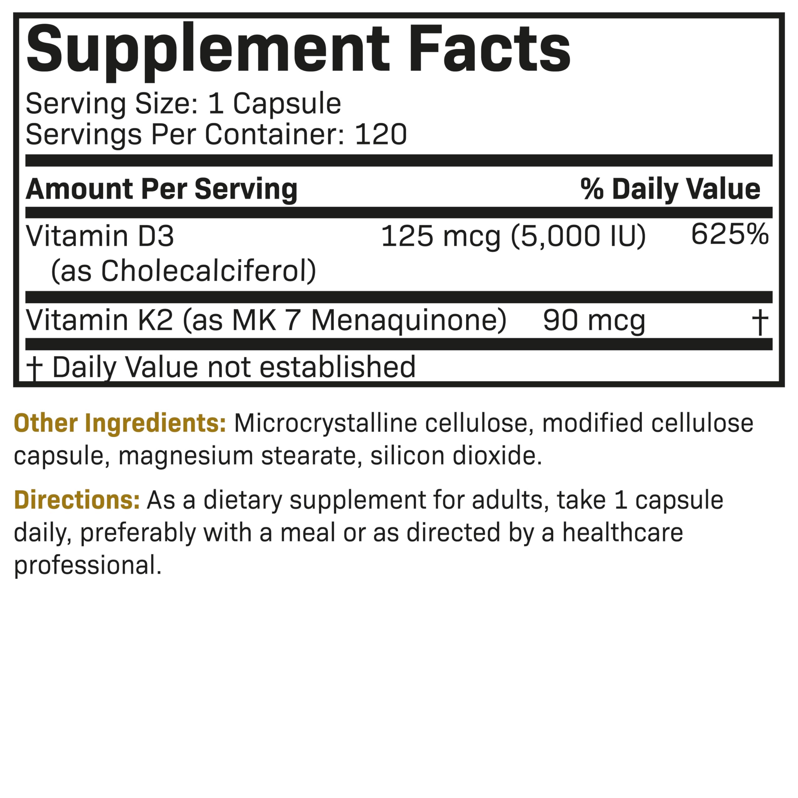 Foto 8 pulgar | Vitamina D3 y K2 Futurebiotics 120 Cápsulas - Venta Internacional