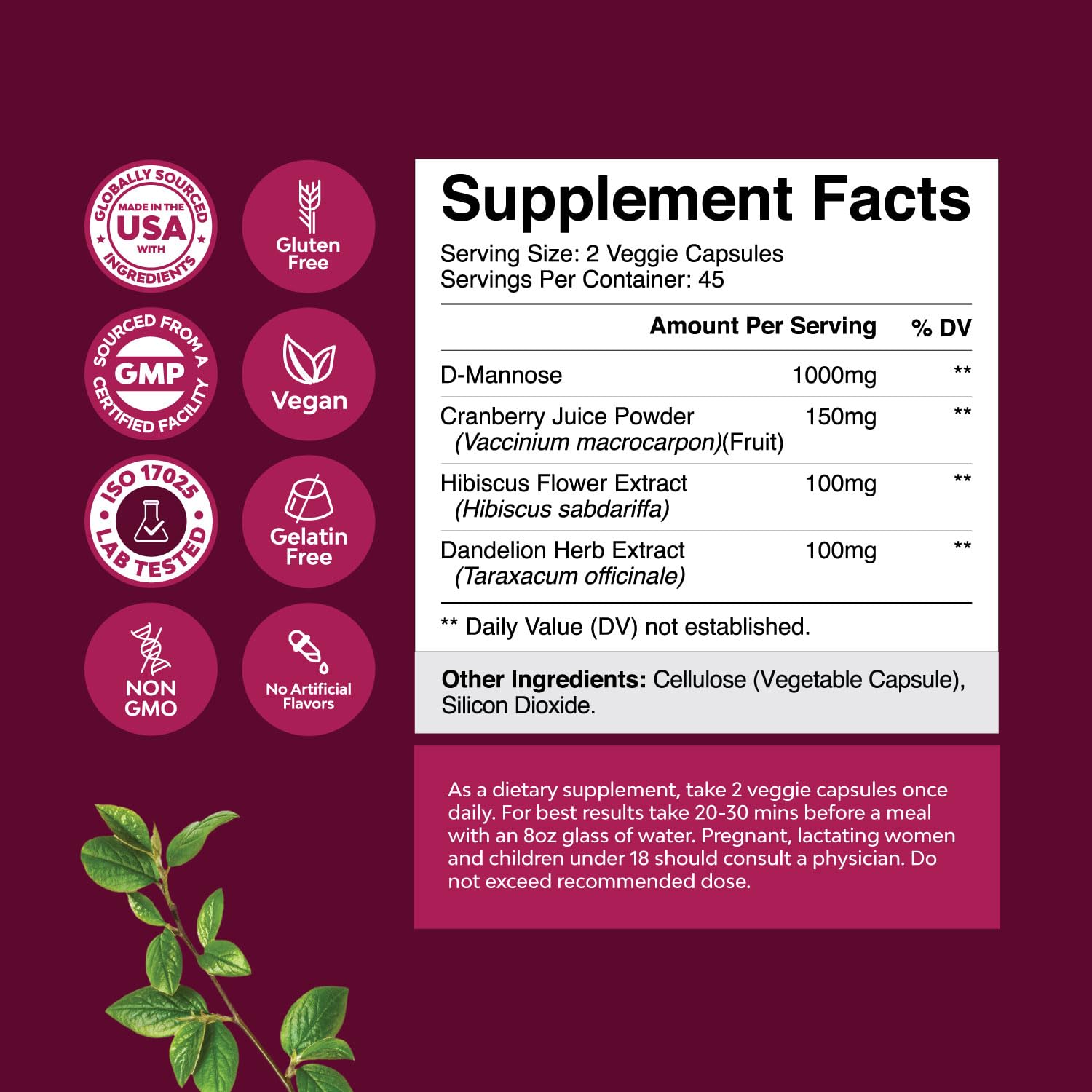Foto 3 pulgar | Suplemento Natures Craft Urinary Tract Support 90 Cápsulas-Venta Internacional