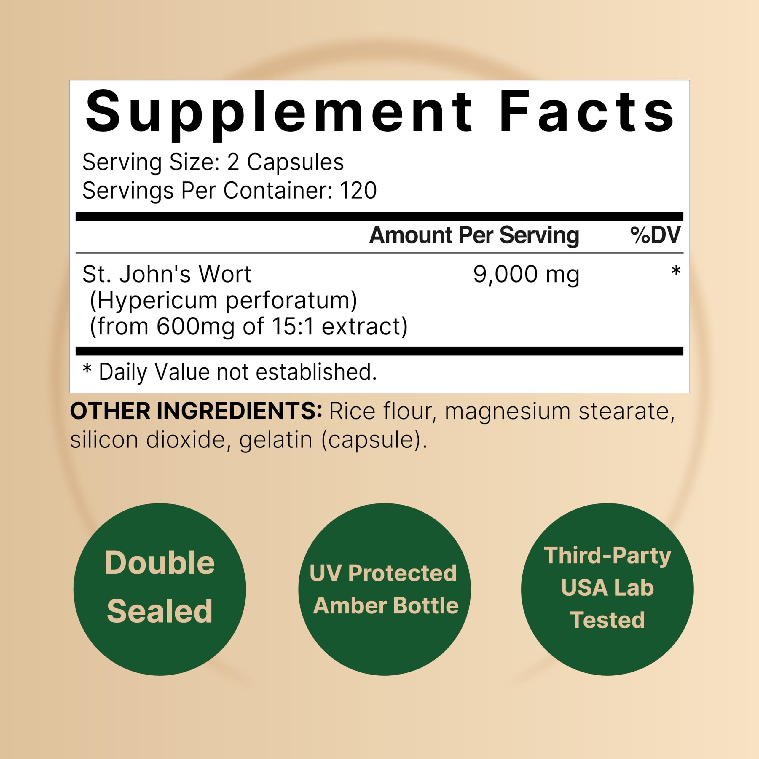 Foto 3 pulgar | Suplemento Naturebell St John's Wort 9000 Mg 240 Cápsulas - Venta Internacional