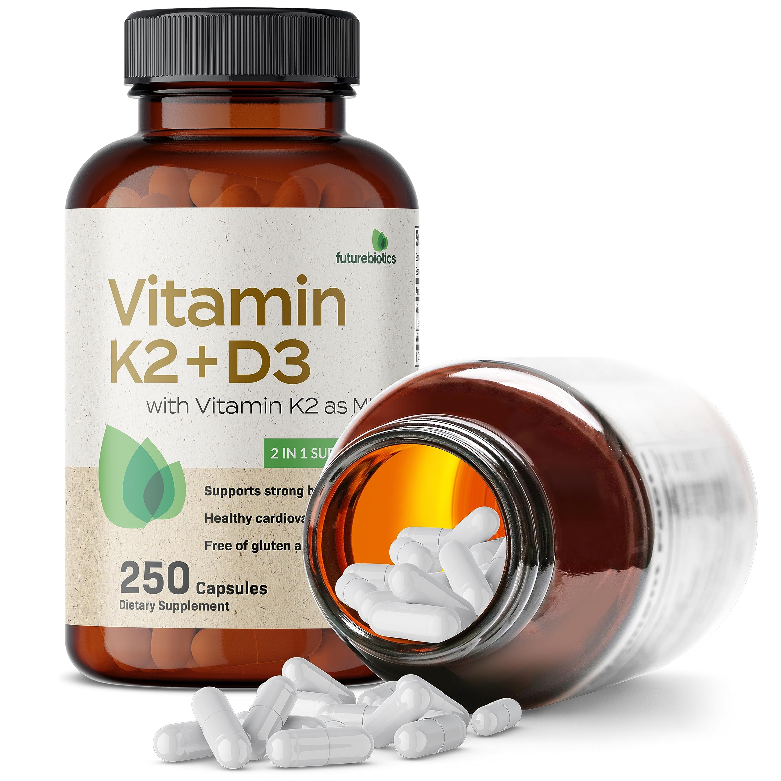Foto 4 | Vitamina D3  y K2 Futurebiotics 250 Cápsulas - Venta Internacional