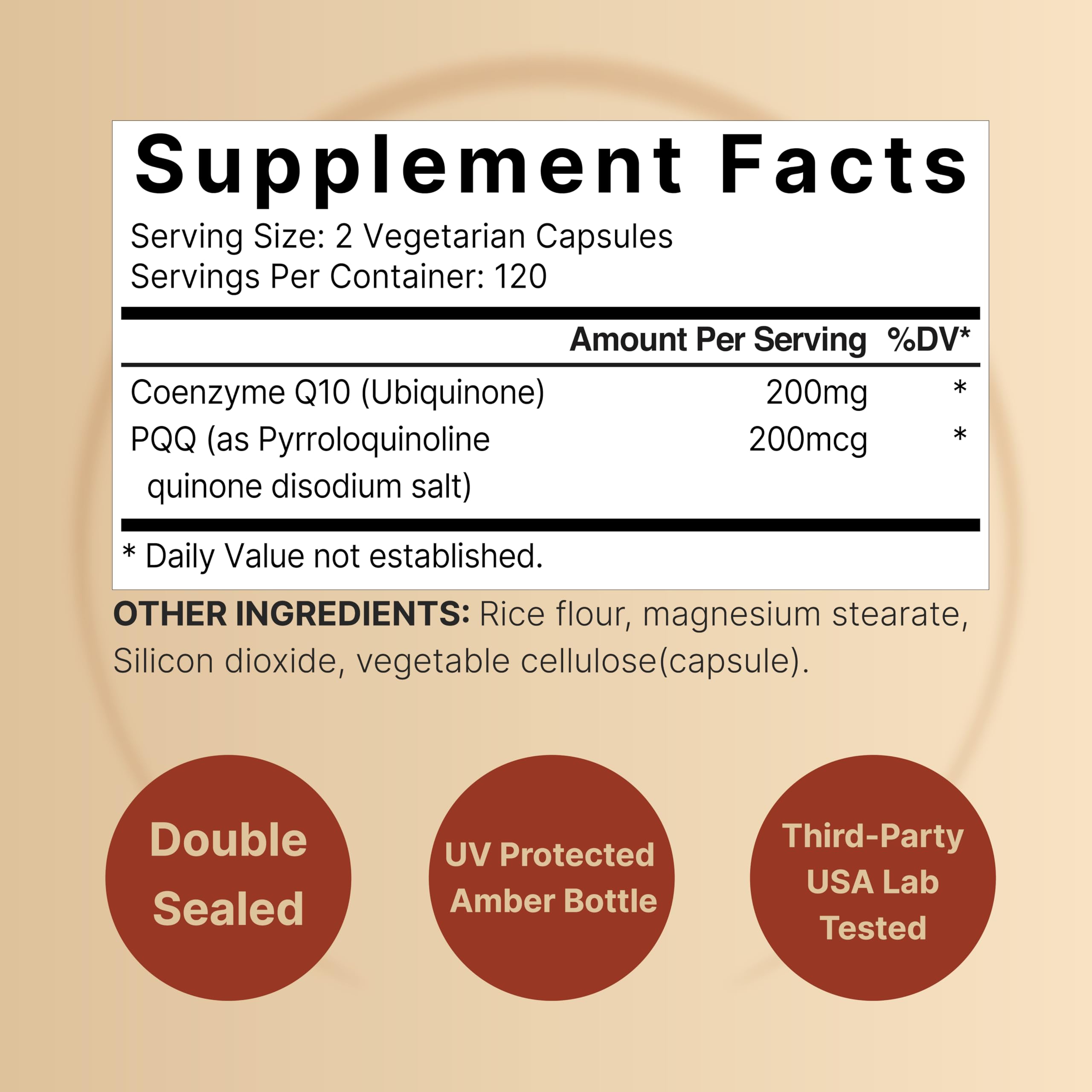 Foto 3 pulgar | Complemente Naturebell Coq10 Ubiquinona 200 mg con Pqq 240 Cápsulas - Venta Internacional