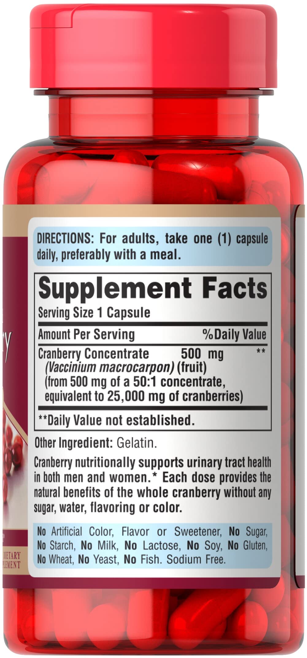 Foto 4 pulgar | Suplemento Puritan's Pride One A Day Cranberry 60 Cápsulas - Venta Internacional