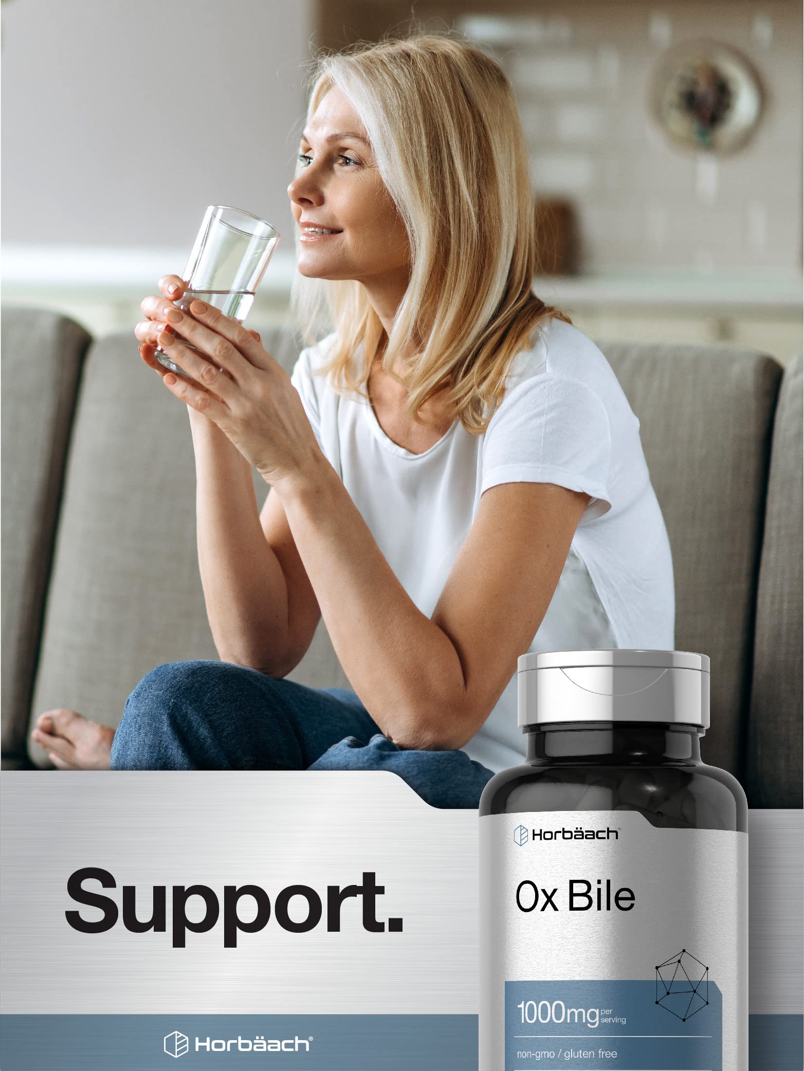 Foto 8 pulgar | Suplemento Horbäach Ox Bile 1000 Mg 100 Cápsulas - Venta Internacional