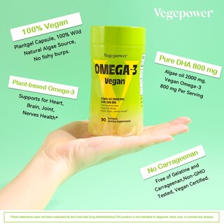 Foto 7 | Suplementos Vegepower Aceite Vegano de Algas Omega-3 Dha - Venta Internacional