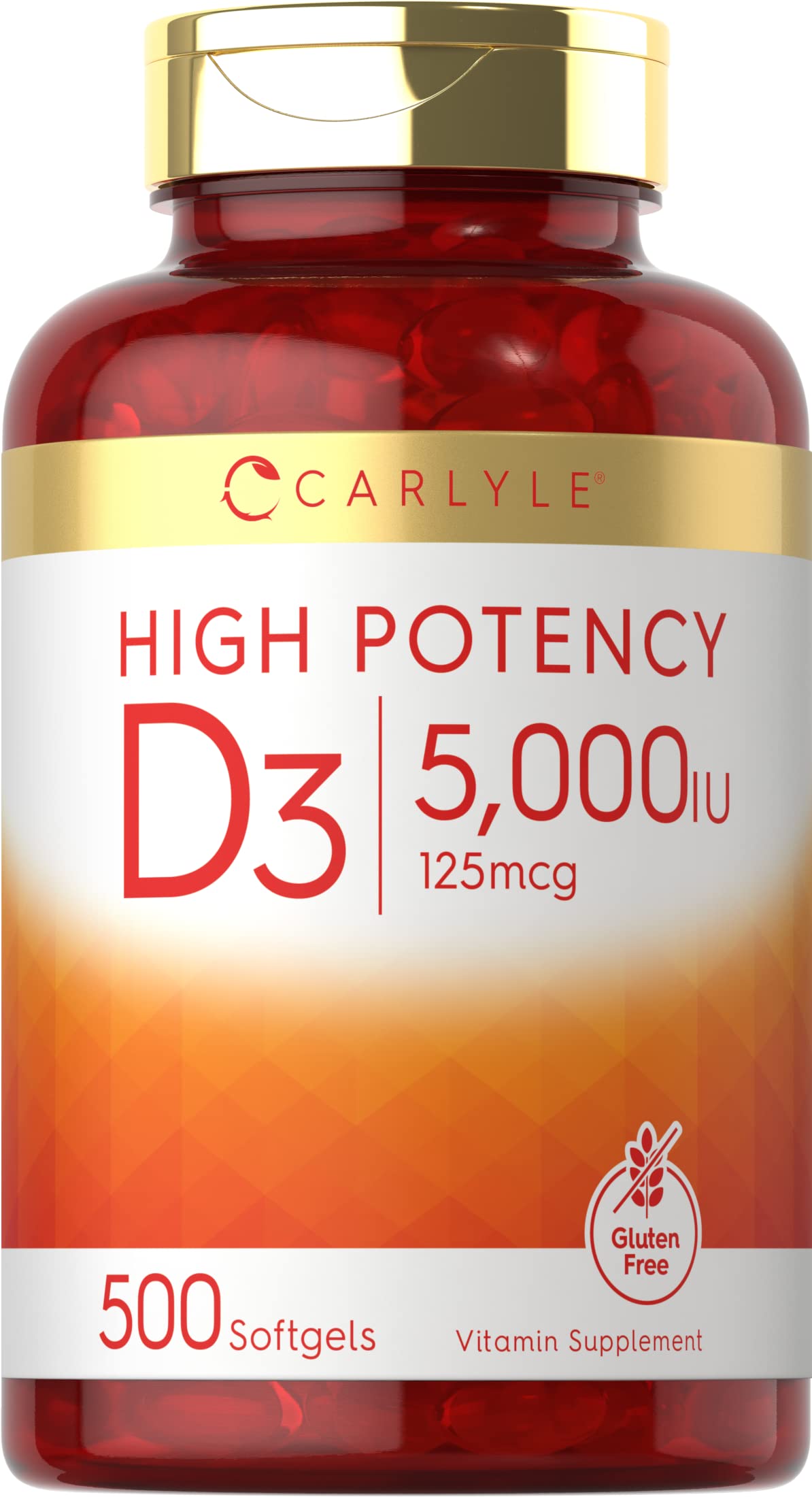 Foto 1 | Suplemento Carlyle de Vitamina D3 5000 Ui 500 Cápsulas Blandas - Venta Internacional