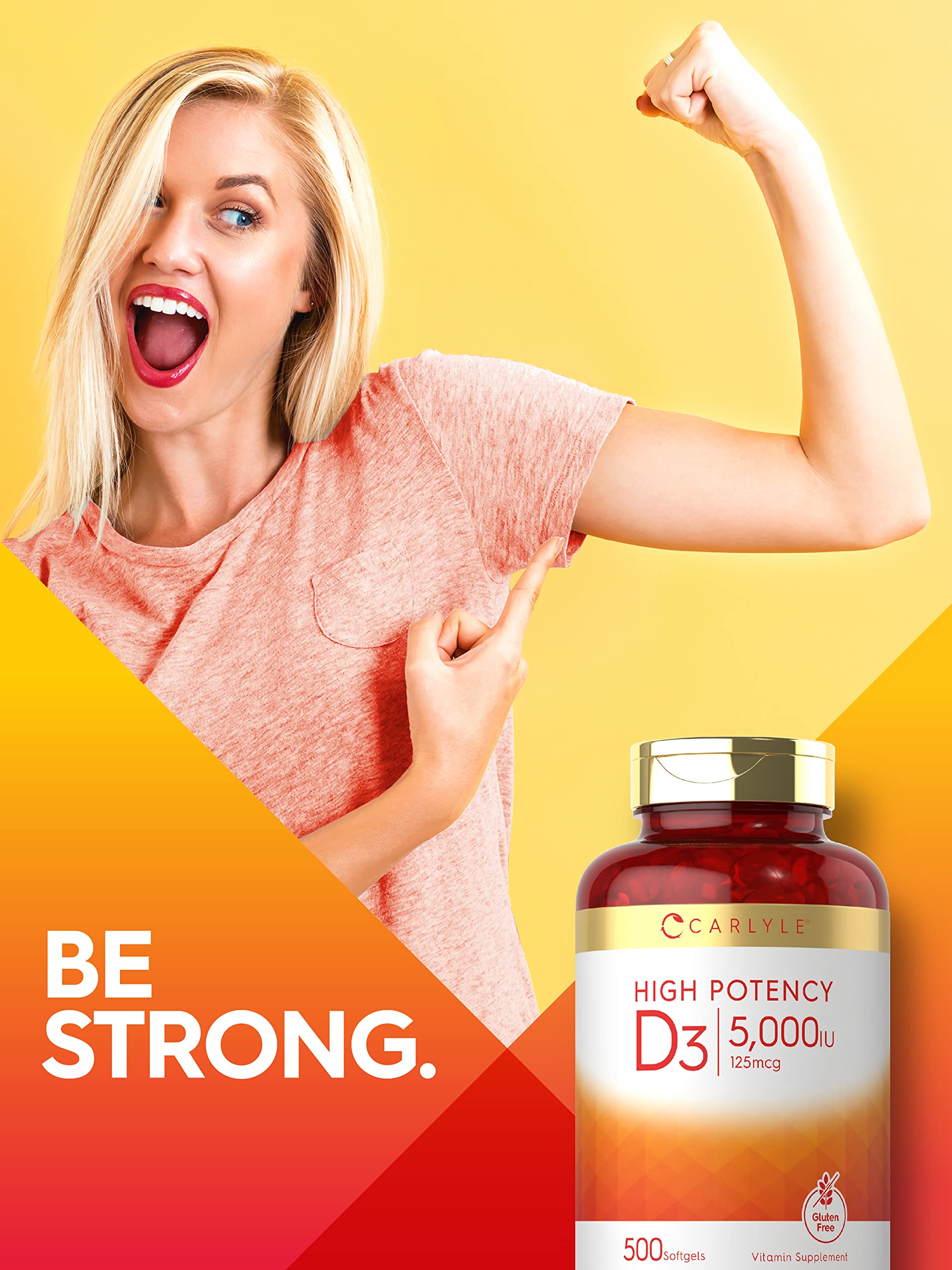 Foto 6 | Suplemento Carlyle de Vitamina D3 5000 Ui 500 Cápsulas Blandas - Venta Internacional
