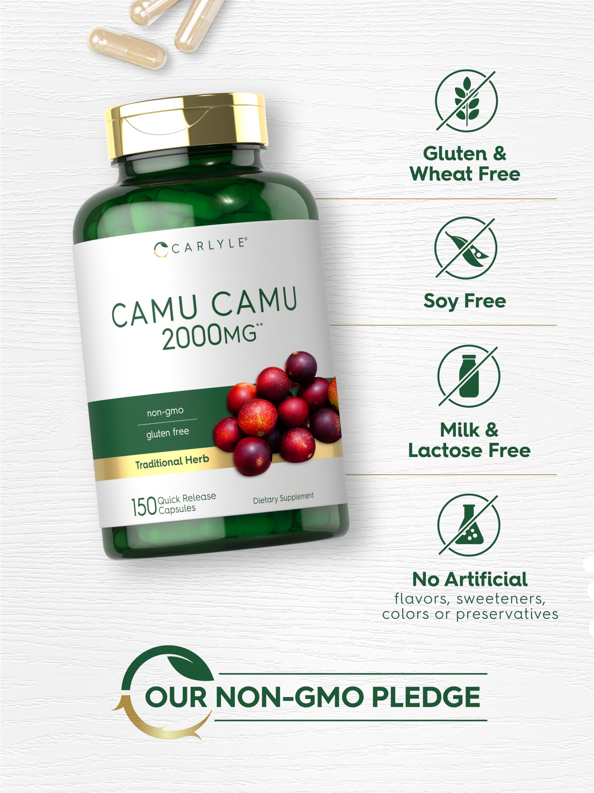 Foto 5 pulgar | Suplemento Carlyle Camu Camu en Cápsulas de 2000 Mg con Vitamina C - Venta Internacional