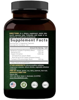 Foto 7 | Suplemento Naturebell Berberine con Canela de Ceilán y Cúrcuma - Venta Internacional