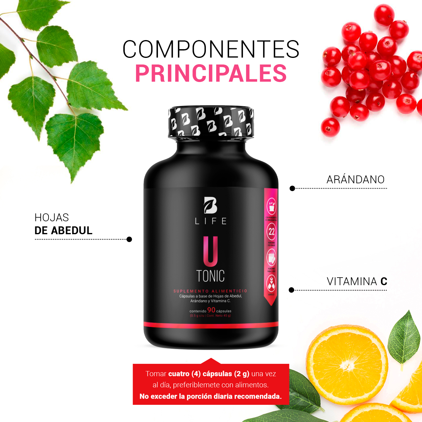 Foto 4 pulgar | U Tonic B Life 90 Cápsulas