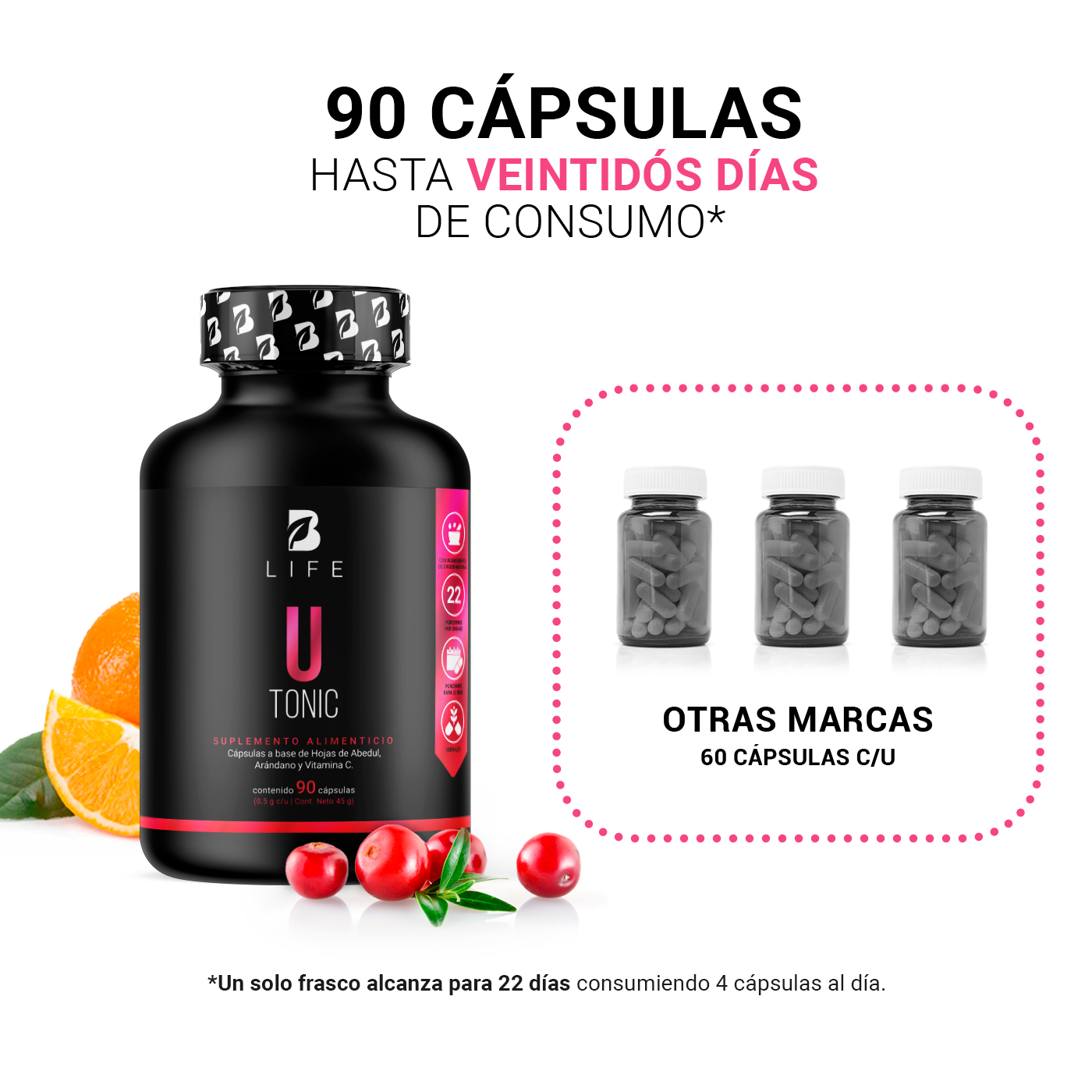 Foto 7 pulgar | U Tonic B Life 90 Cápsulas