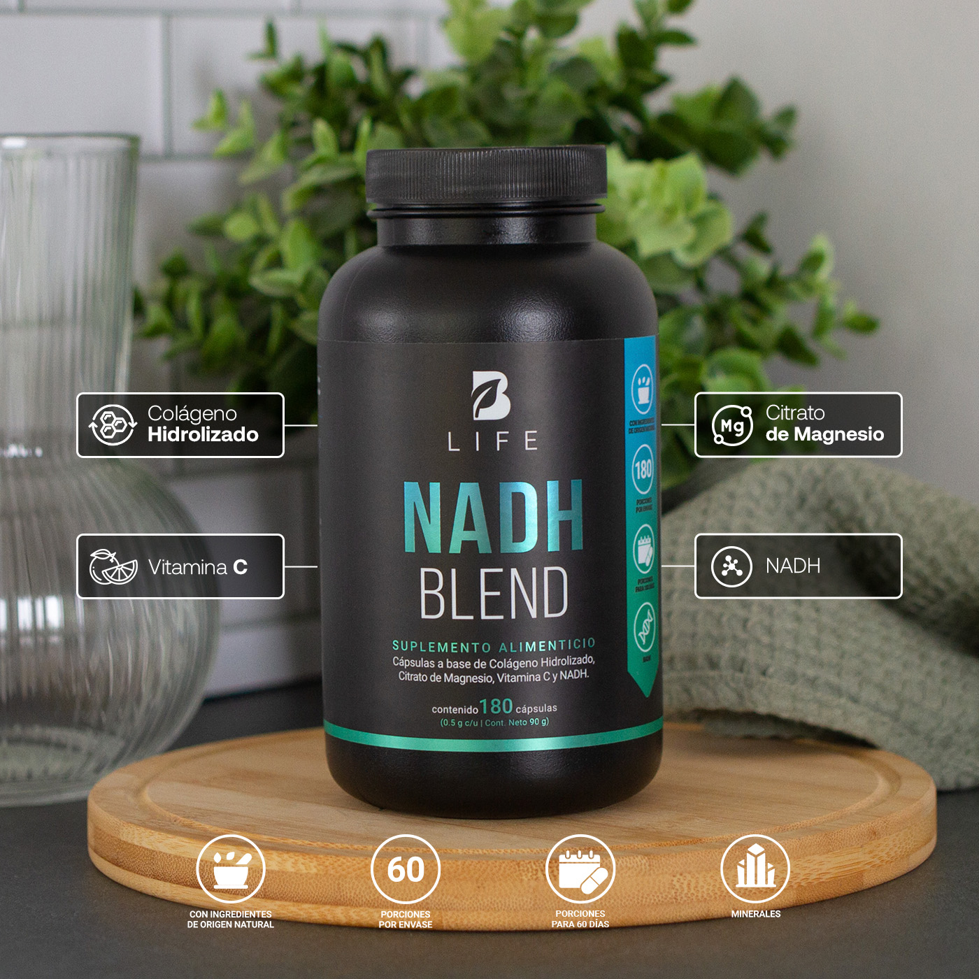 Foto 4 | Nadh B Life 180 Cápsulas