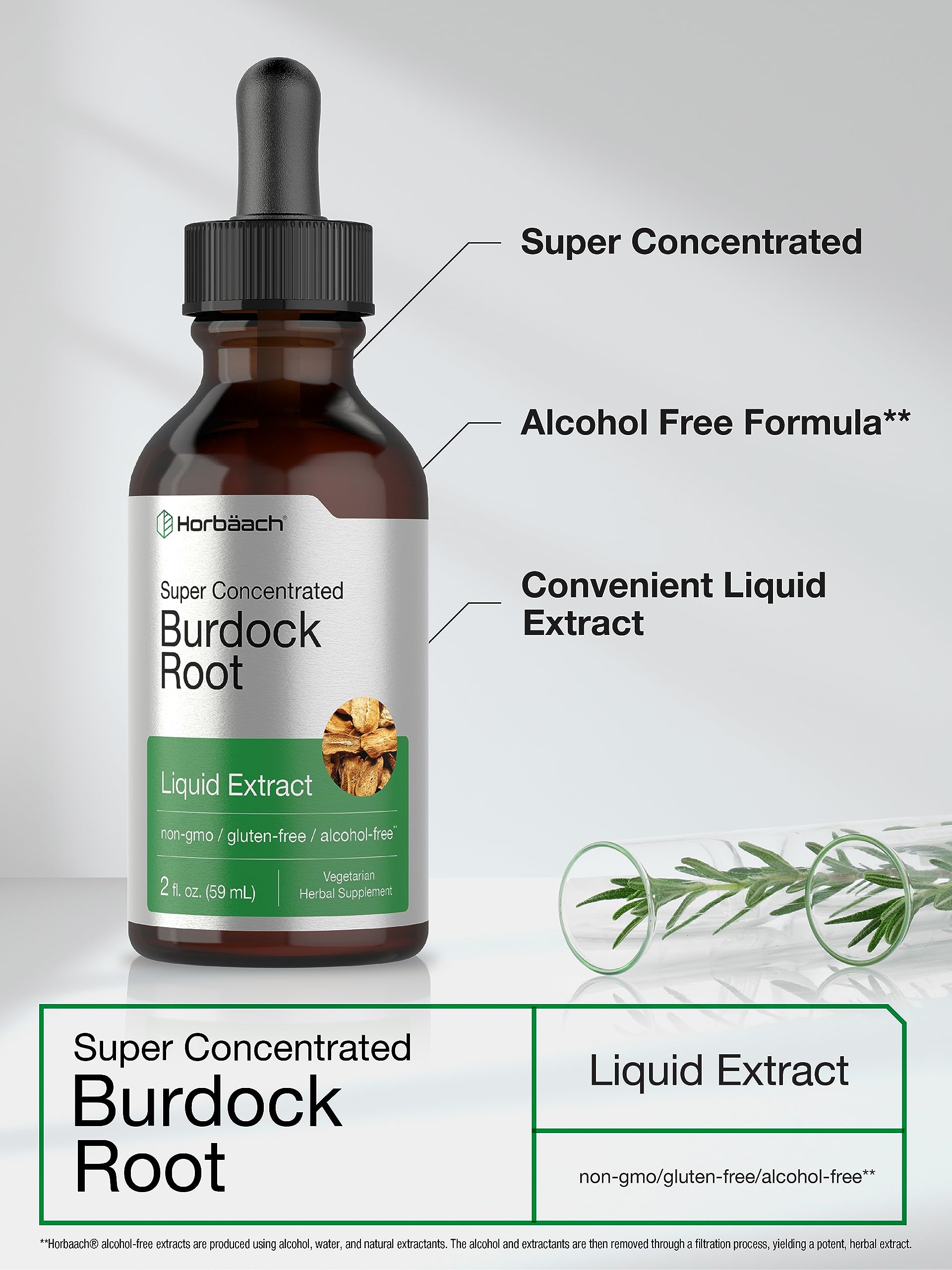 Foto 4 pulgar | Suplemento Horbäach Tintura de Raíz de Bardana 60 Ml Sin Alcohol - Venta Internacional