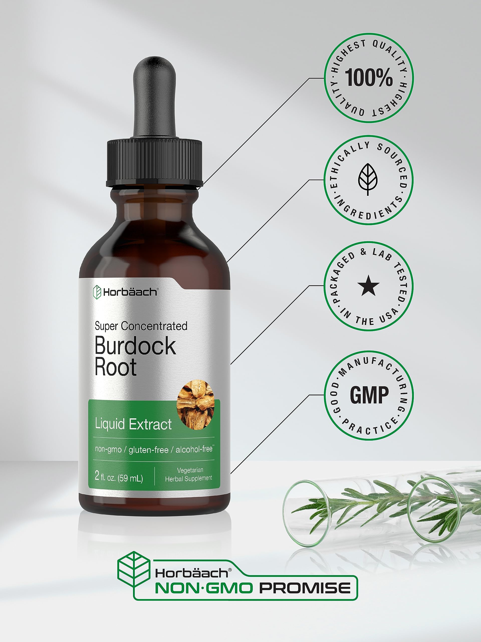 Foto 5 | Suplemento Horbäach Tintura de Raíz de Bardana 60 Ml Sin Alcohol - Venta Internacional