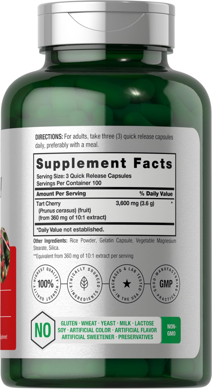 Foto 3 pulgar | Suplemento Horbaach Extracto de Cereza Ácida 3600 mg 300 Cápsulas - Venta Internacional