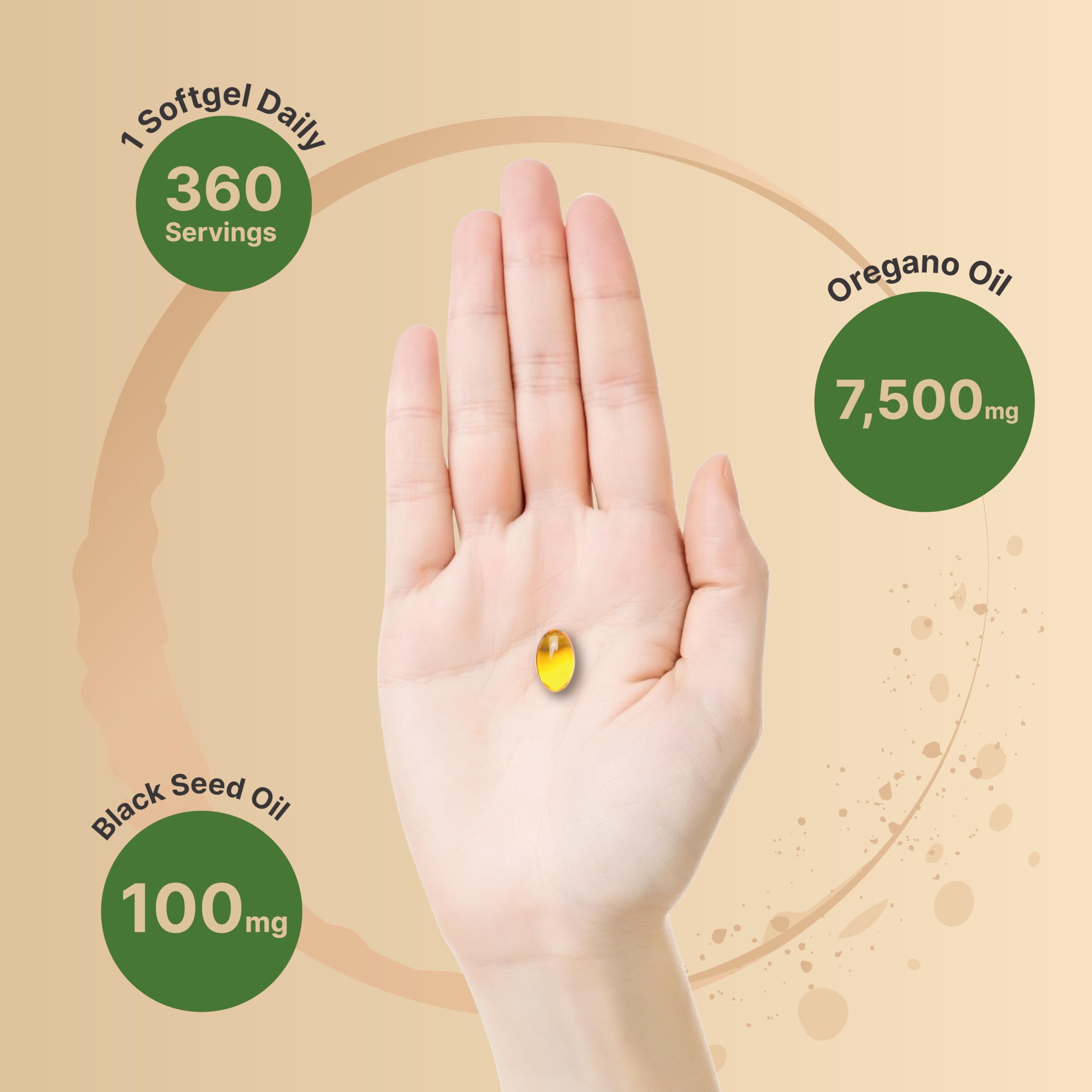 Foto 5 pulgar | Suplemento de Aceite de Orégano Naturebell 7500 mg con Aceite de Semilla Negra - Venta Internacional