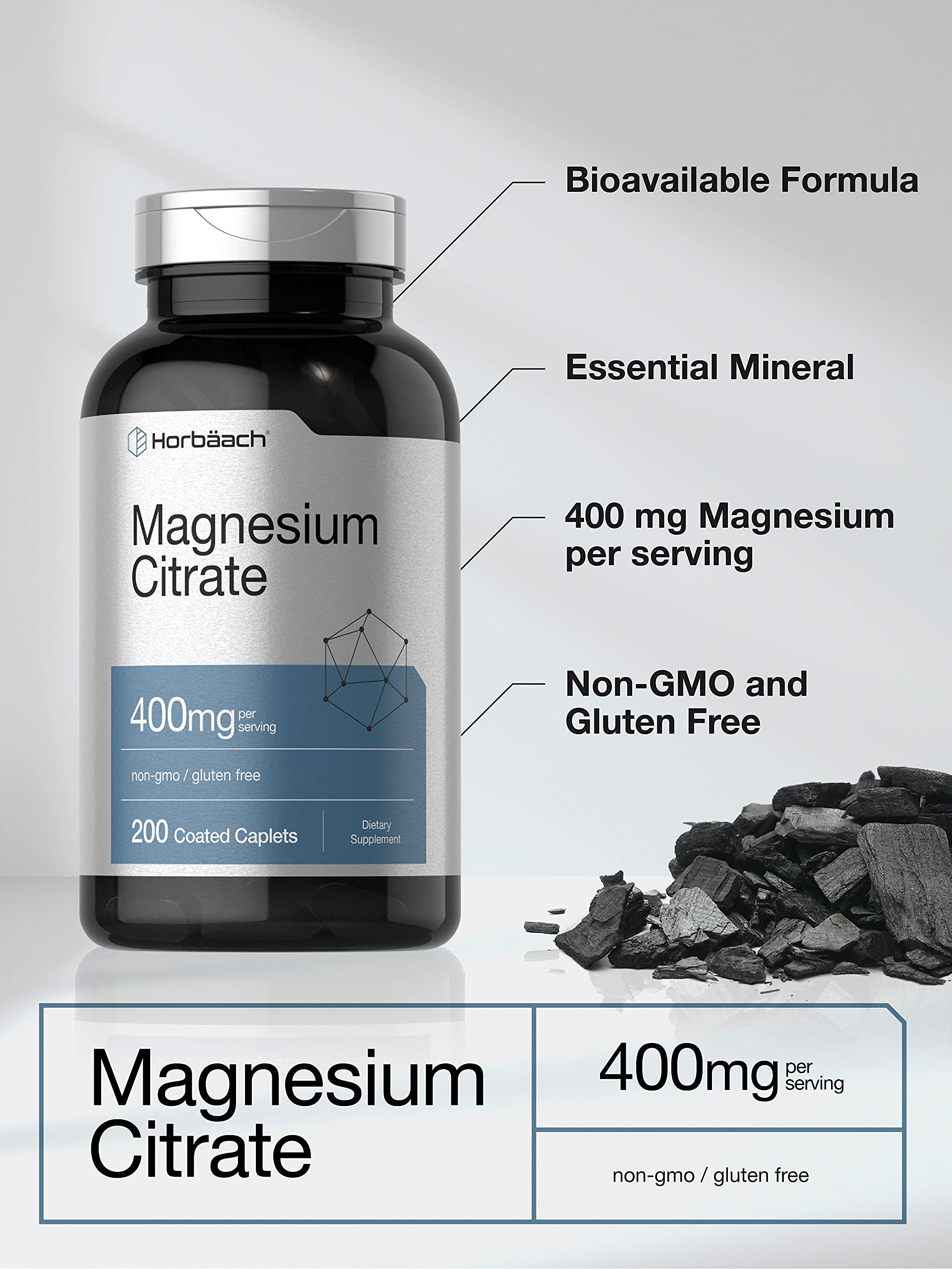 Foto 4 pulgar | Suplemento Horbaach Citrato de Magnesio Horbaach en Cápsulas de 400 mg - Venta Internacional