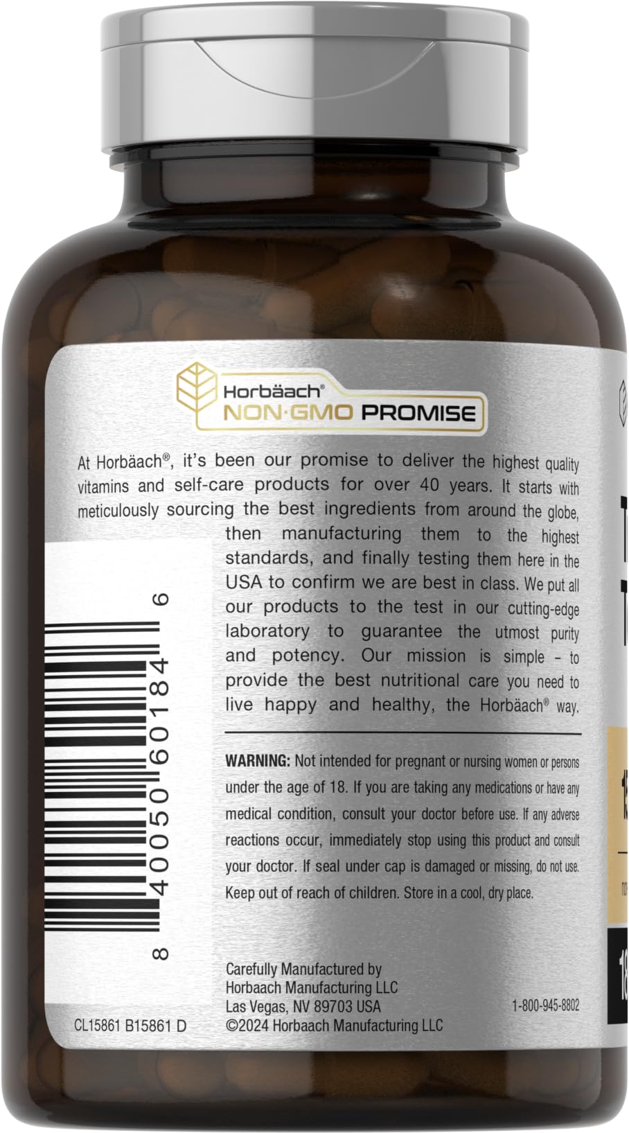 Foto 4 pulgar | Suplemento Horbäach Tribulus Terrestris 15000 mg 180 Cápsulas - Venta Internacional