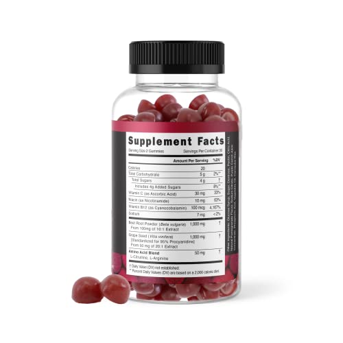Foto 7 pulgar | Masticables de Raíz de Remolacha Vitamizados Potentes Refuerzan El Corazón 1000 Mg - Venta Internacional