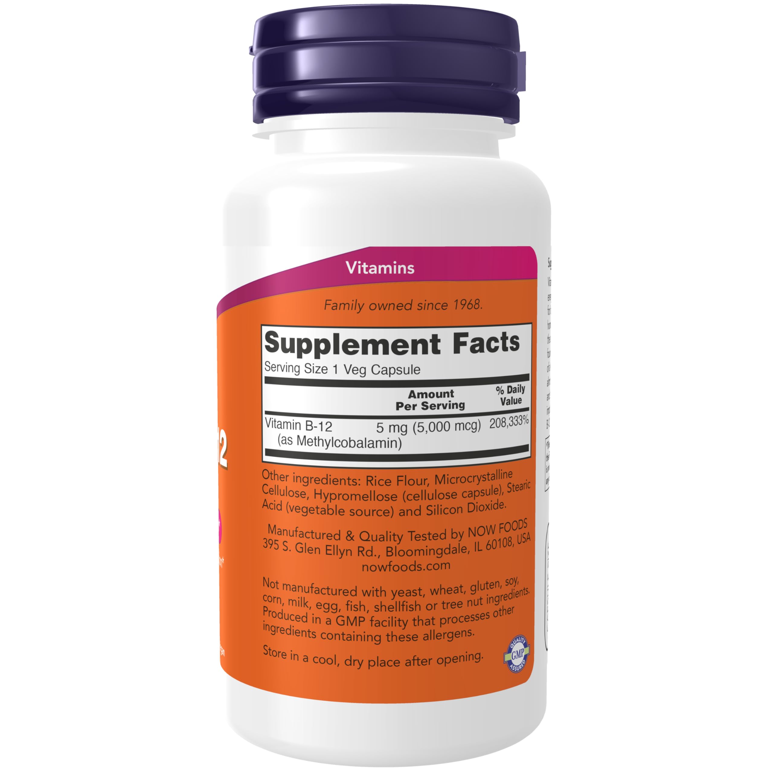 Foto 3 pulgar | NOW Supplements Metil B-12 5000 Mcg 90 Cápsulas Vegetarianas