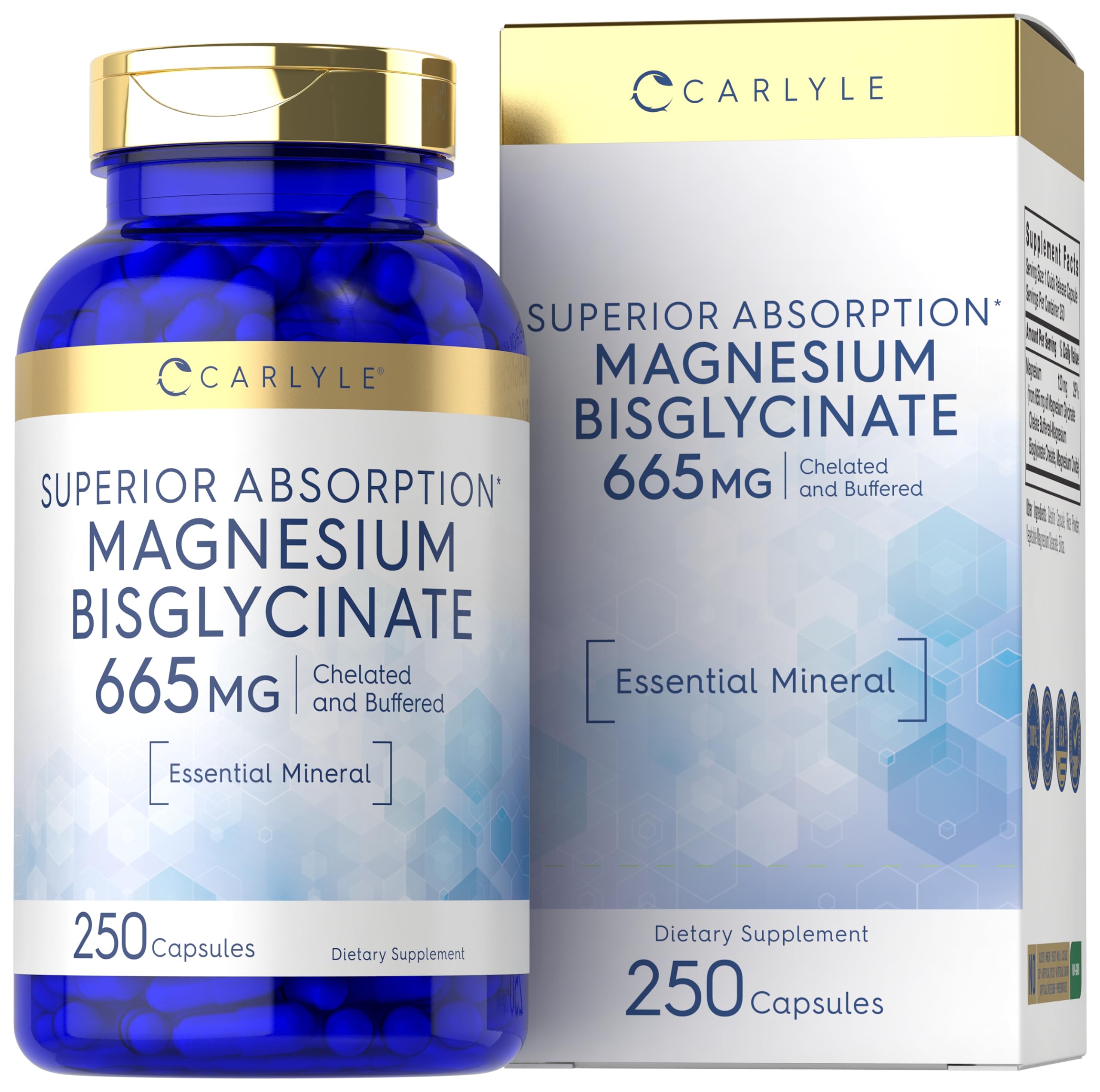 Foto 2 pulgar | Suplemento de Bisglicinato de Magnesio Tamponado Carlyle 665 Mg - Venta Internacional