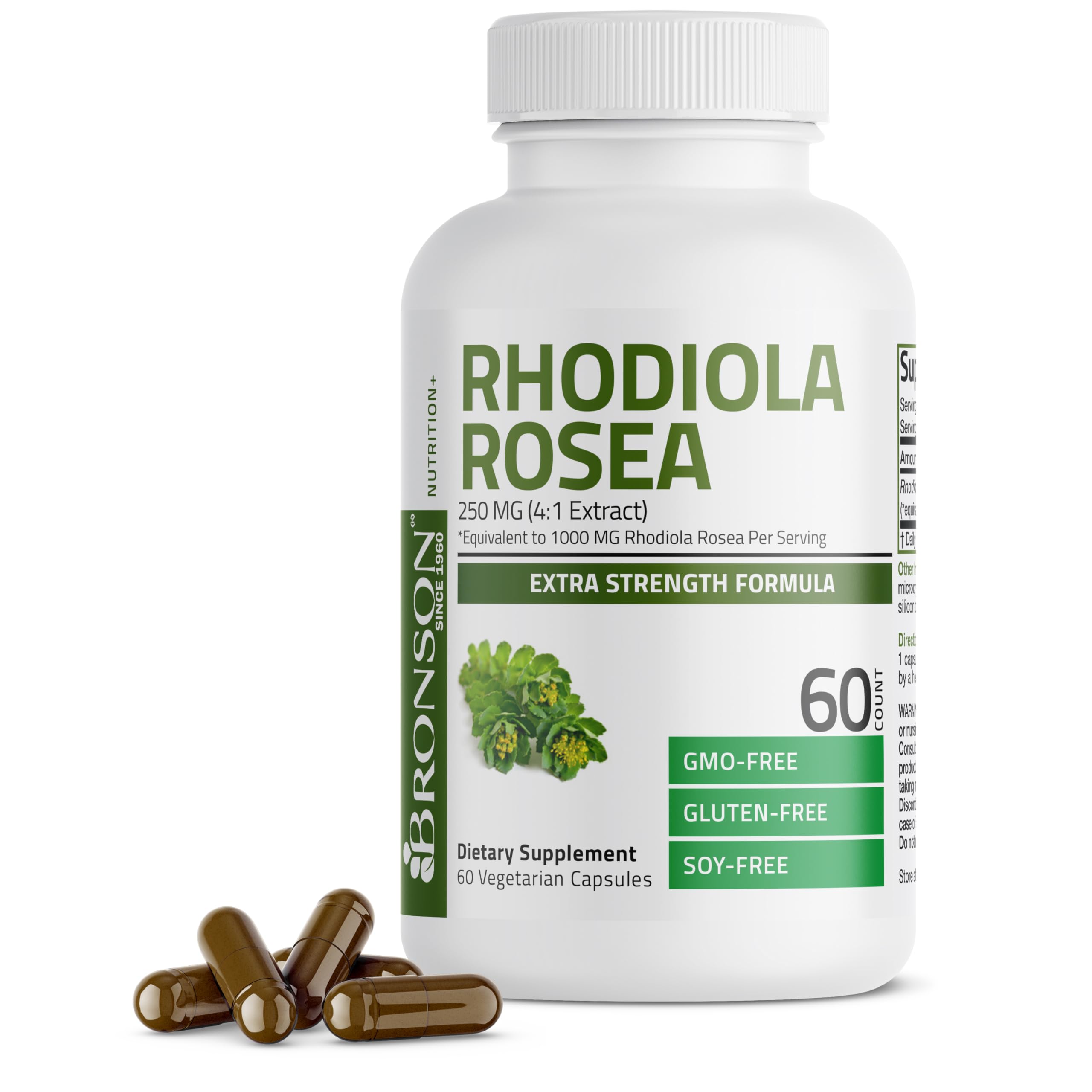 Foto 2 pulgar | Suplemento Bronson Rhodiola Rosea 60 Cápsulas - Venta Internacional