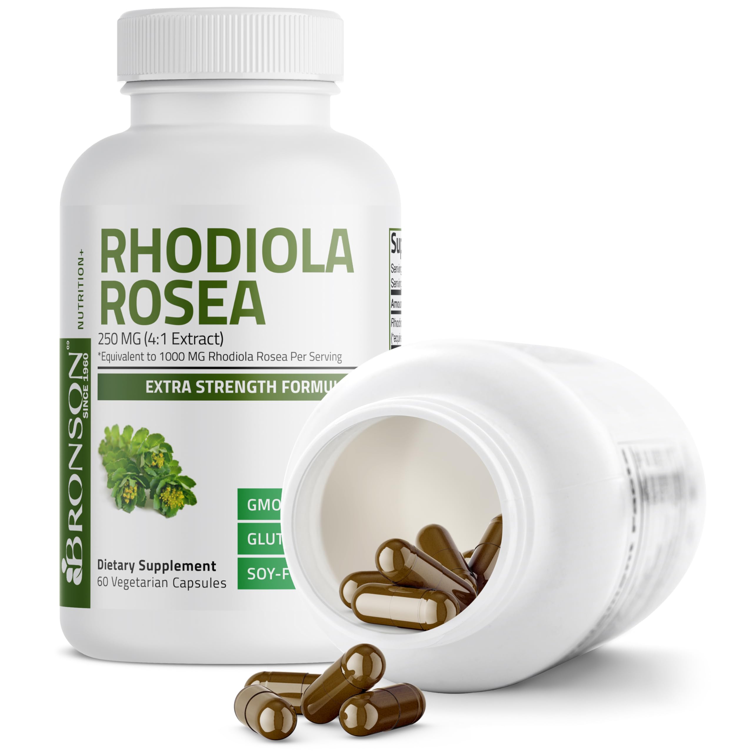 Foto 6 pulgar | Suplemento Bronson Rhodiola Rosea 60 Cápsulas - Venta Internacional