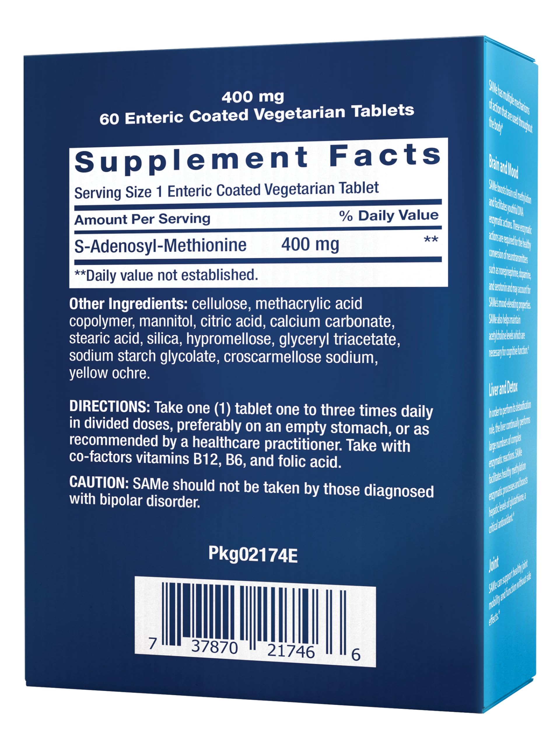 Foto 3 pulgar | Suplemento Life Extension Same 400 Mg De S-adenosil-metionina - Venta Internacional