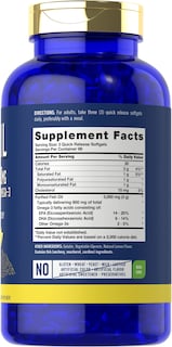 Foto 2 | Suplemento de Aceite de Pescado Carlyle 3000 Mg 200 Cápsulas Blandas - Venta Internacional