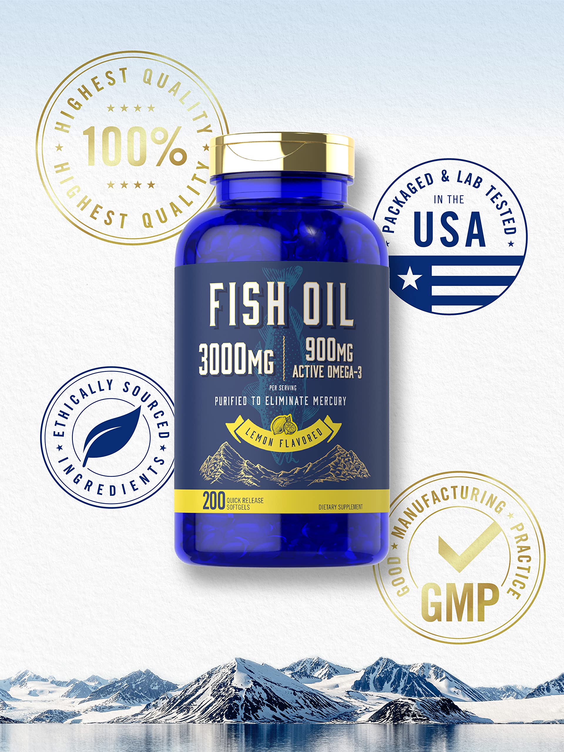 Foto 6 pulgar | Suplemento de Aceite de Pescado Carlyle 3000 Mg 200 Cápsulas Blandas - Venta Internacional
