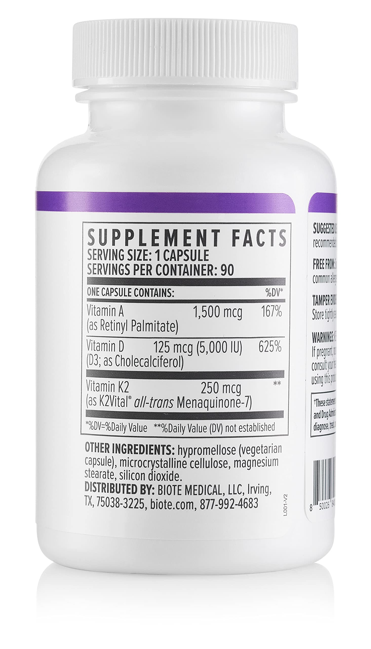 Foto 4 pulgar | Suplemento Biote Nutraceuticals Adk 5 Immunity + Cardiovascular - Venta Internacional