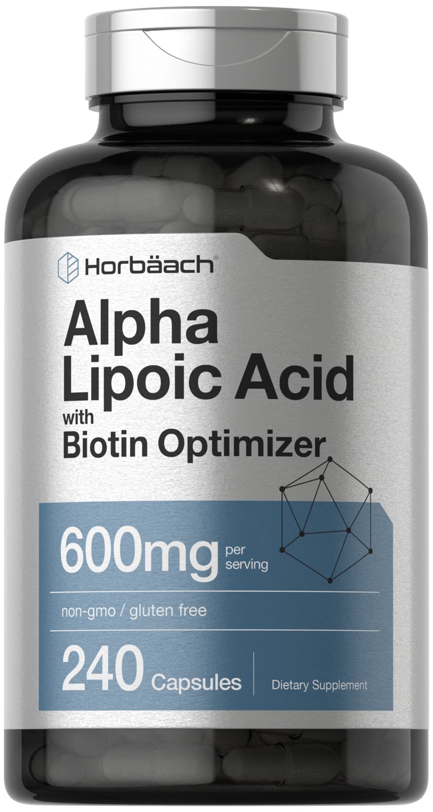 Foto 2 pulgar | Suplemento Horbäach de Ácido Alfa Lipoico 600 Mg Con Biotina 240 Cápsulas - Venta Internacional