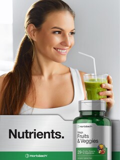 Foto 7 | Suplemento Horbaach Mega Fruits y Veggies 100 Cápsulas - Venta Internacional
