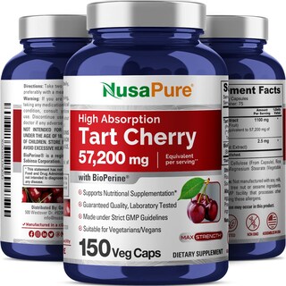 Foto 4 | Suplemento Nusapure Tart Cherry 57,200 mg 150 Cápsulas Vegano - Venta Internacional