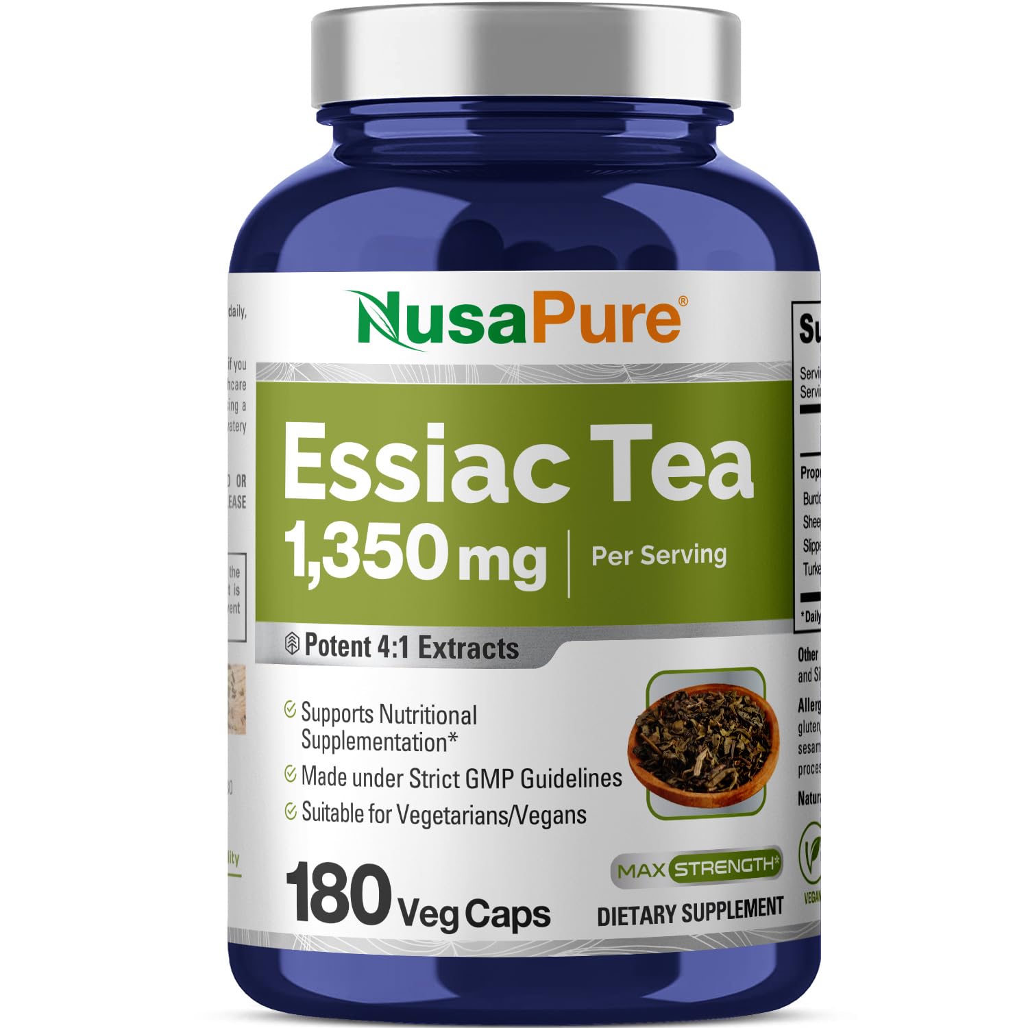 Foto 2 pulgar | Suplemento Nusapure Essiac Tea 180 Cápsulas Vegetarianas - Venta Internacional