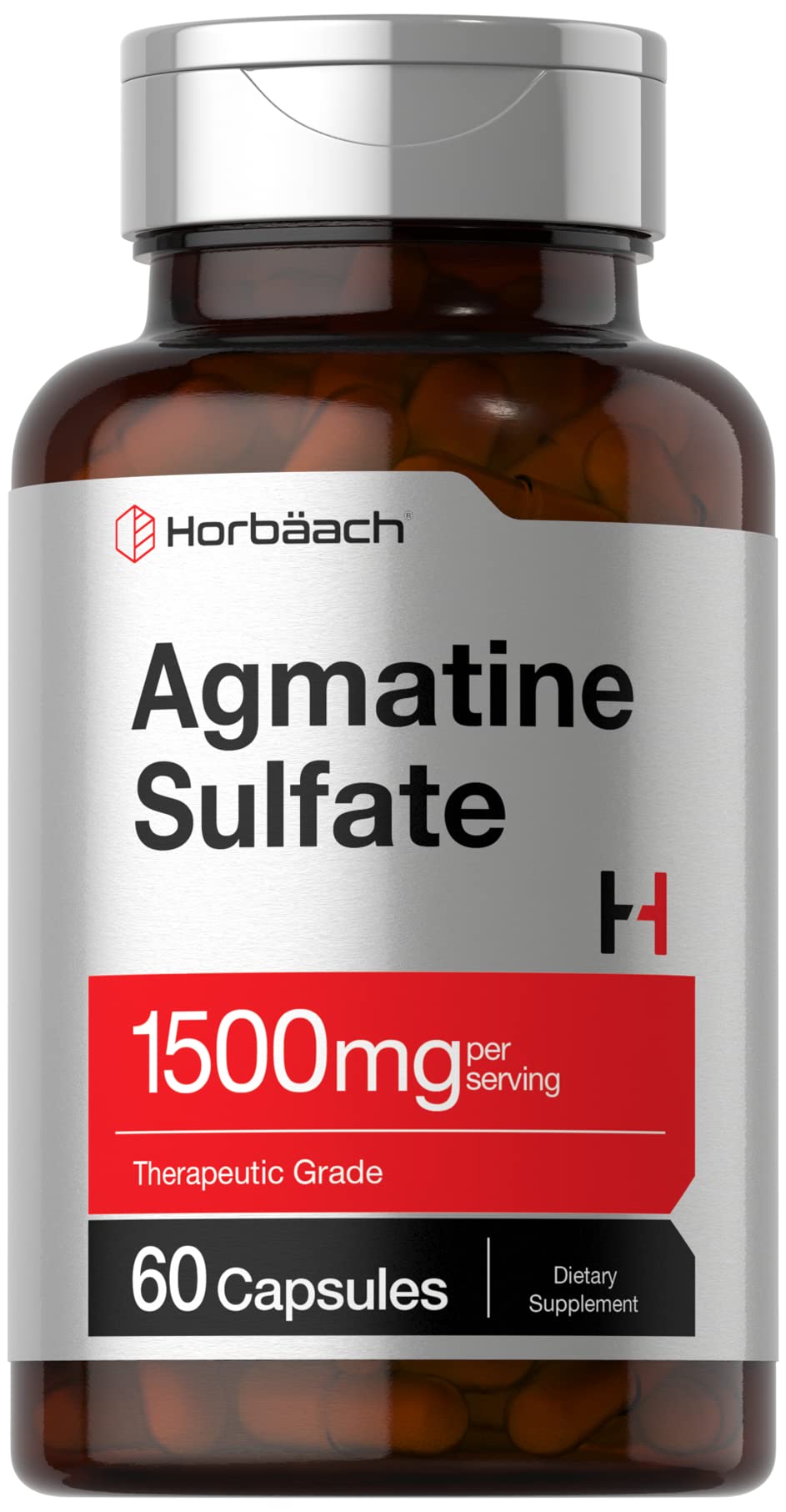 Foto 2 pulgar | Suplemento Horbaach Sulfato de Agmatina 1500 mg 60 Cápsulas - Venta Internacional