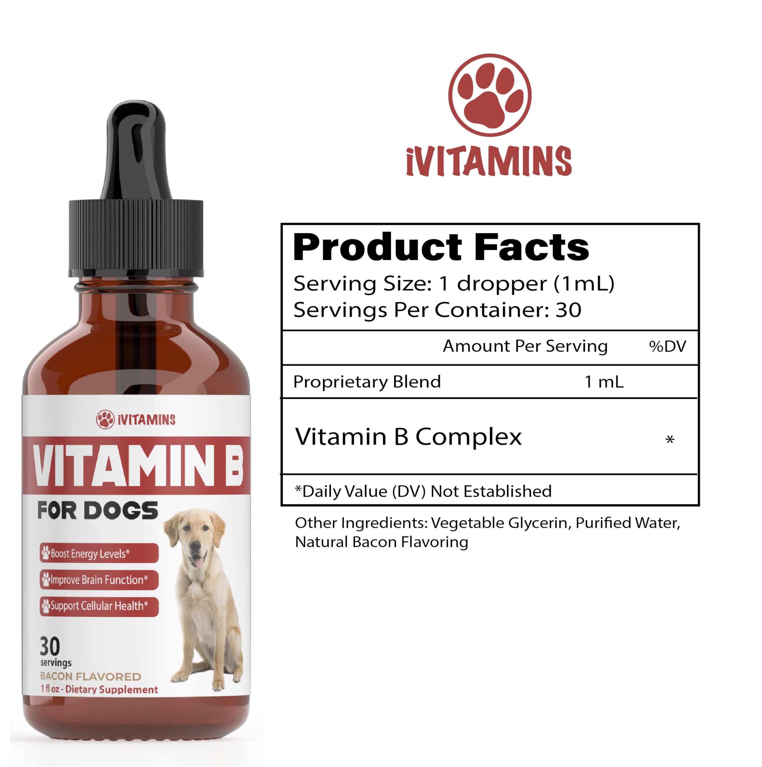 Foto 3 pulgar | Vitamina B Ivitamins 30 ml para Perros - Venta Internacional