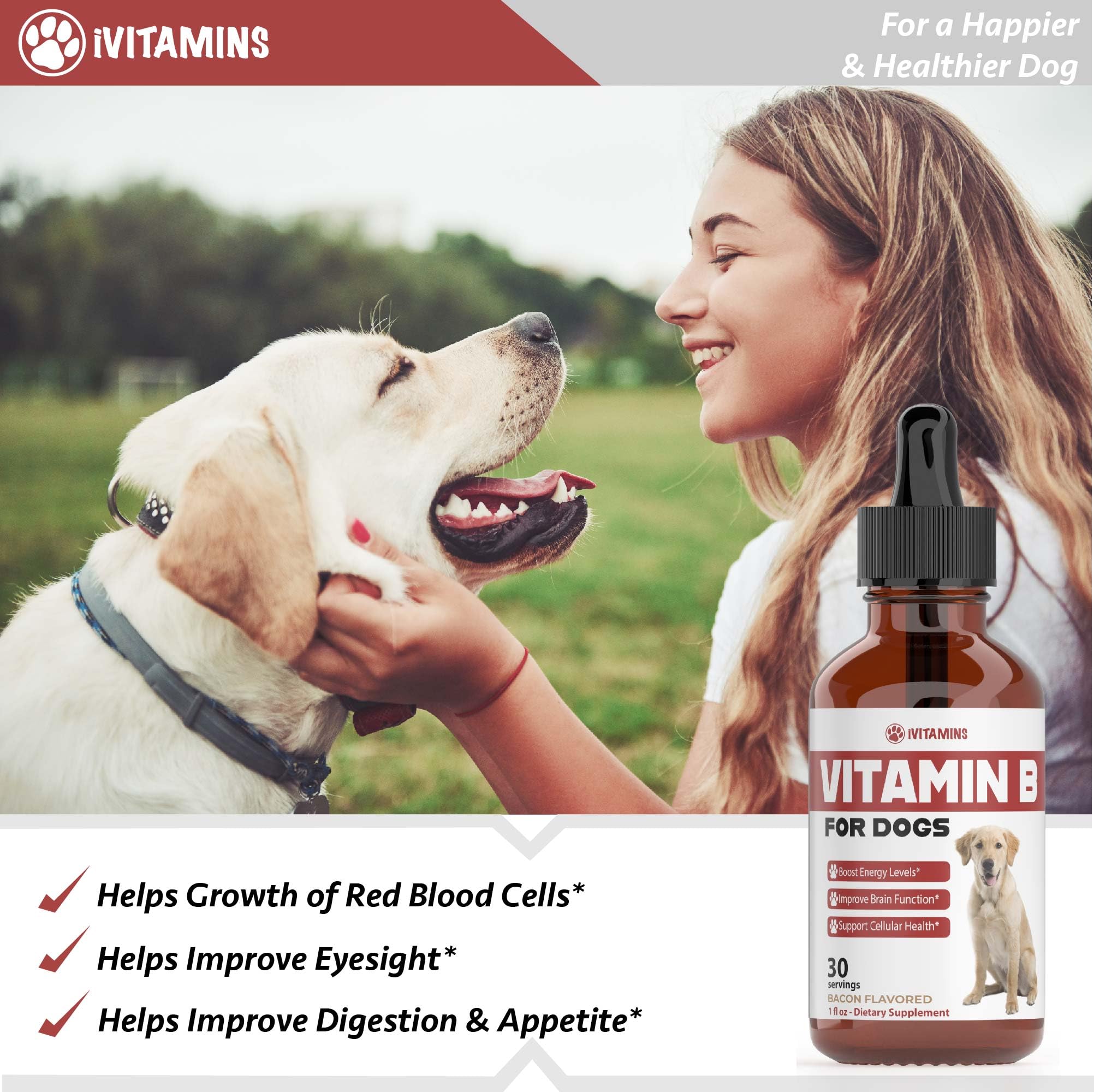 Foto 6 pulgar | Vitamina B Ivitamins 30 ml para Perros - Venta Internacional
