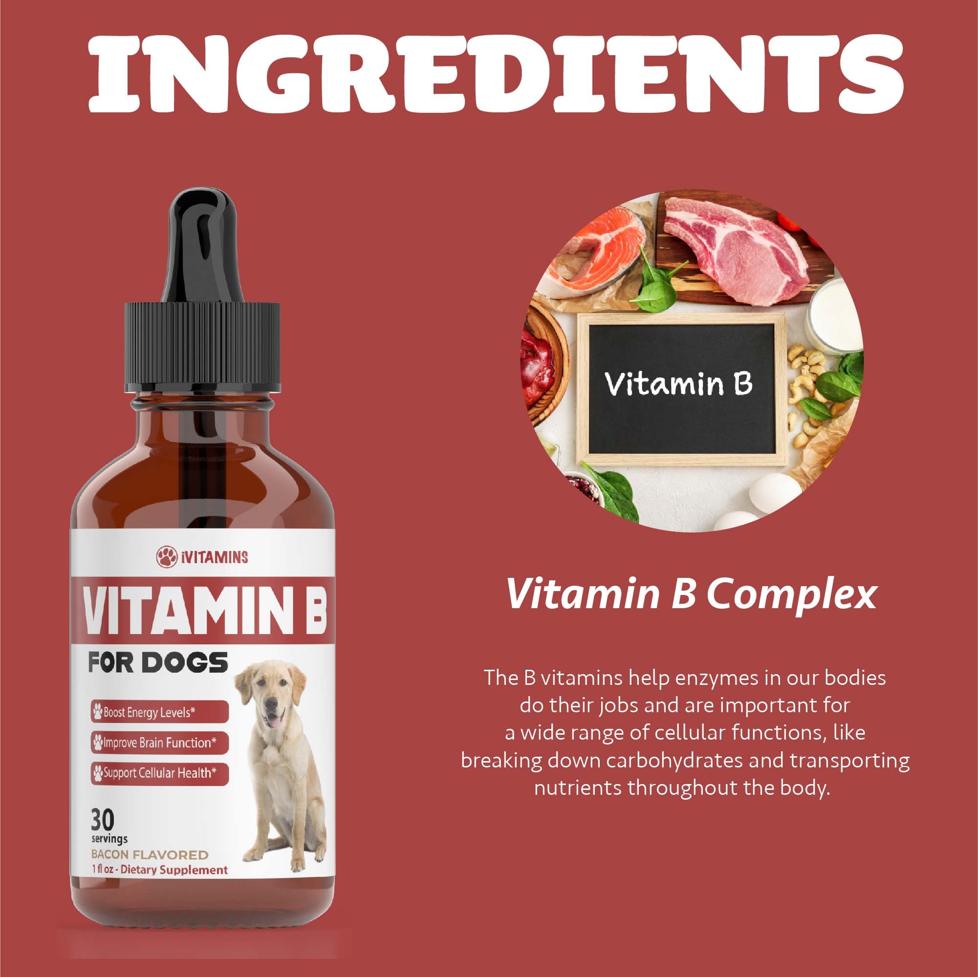 Foto 8 pulgar | Vitamina B Ivitamins 30 ml para Perros - Venta Internacional