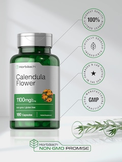 Foto 5 | Suplemento Horbäach Cápsulas de Flor de Caléndula 1100 mg 180 Unidades - Venta Internacional