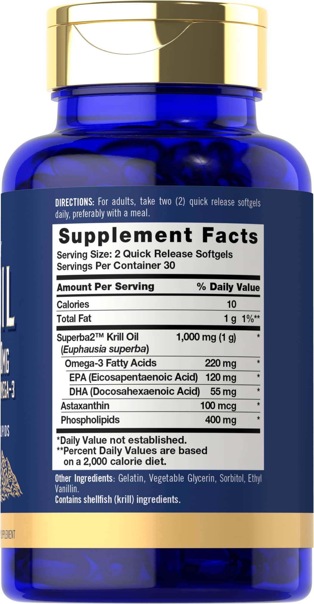 Foto 3 pulgar | Suplemento de Aceite de Krill Antártico Carlyle 1000 mg 60 Cápsulas Blandas - Venta Internacional