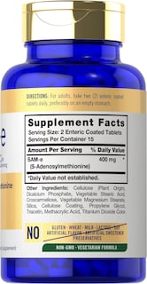 Foto 2 | Suplemento Carlyle Sam-e 400 Mg de S-adenosilmetionina 30 Comprimidos - Venta Internacional