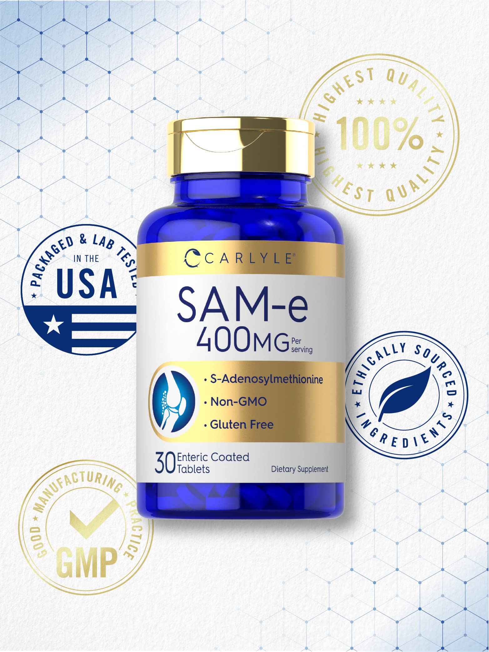 Foto 6 pulgar | Suplemento Carlyle Sam-e 400 Mg de S-adenosilmetionina 30 Comprimidos - Venta Internacional