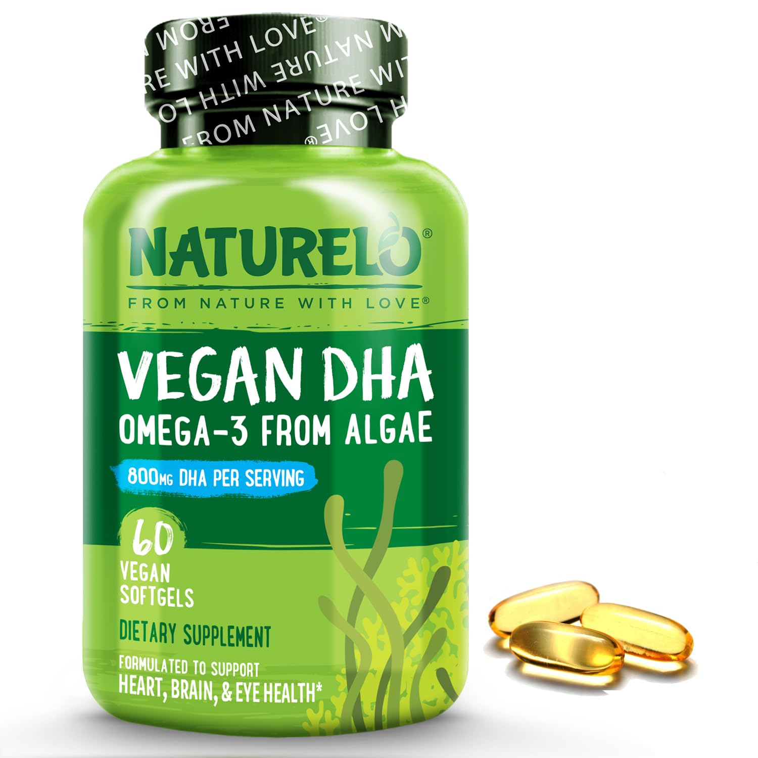 Foto 2 pulgar | Suplemento Naturelo de Aceite Vegano Dha Omega 3 60 Cápsulas Blandas - Venta Internacional