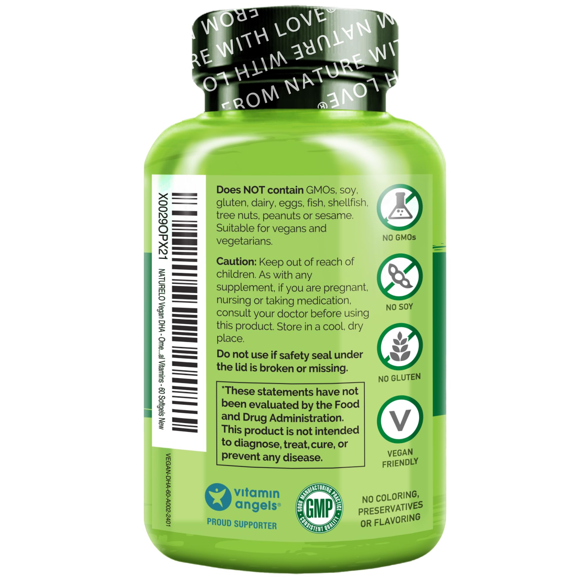 Foto 3 pulgar | Suplemento Naturelo de Aceite Vegano Dha Omega 3 60 Cápsulas Blandas - Venta Internacional