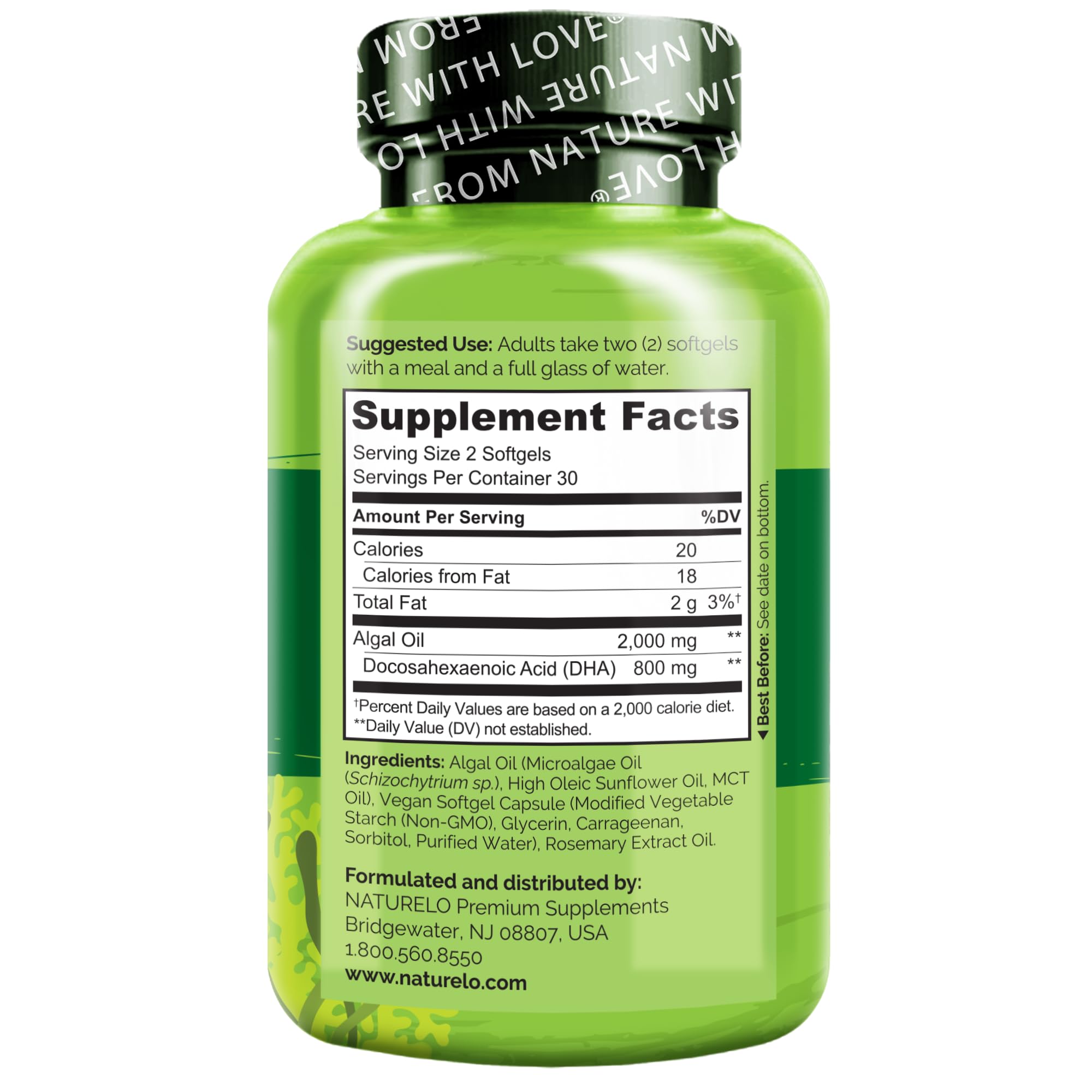 Foto 4 pulgar | Suplemento Naturelo de Aceite Vegano Dha Omega 3 60 Cápsulas Blandas - Venta Internacional