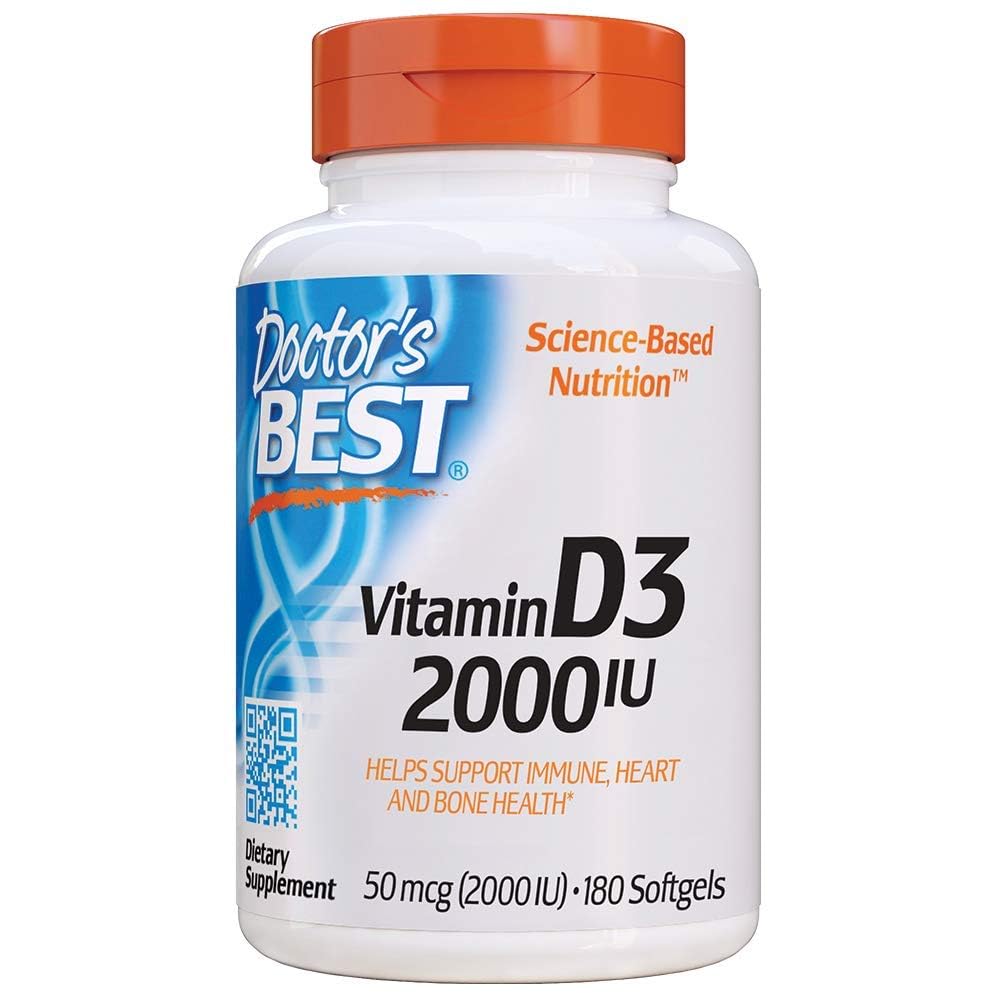 Foto 2 pulgar | Suplemento Doctor's Best de Vitamina D3 2000 UI 180 Comprimidos - Venta Internacional